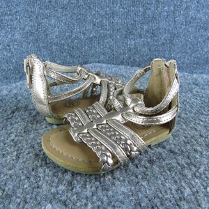 Wonder Nation Girls Gladiator Size‎ T 3 Medium Shoes Rosegold Synthetic Zip